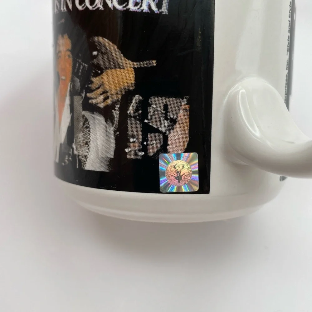 Vintage 2001 Elvis Presley Montage Coffee Mug M Ware China Signature Inside